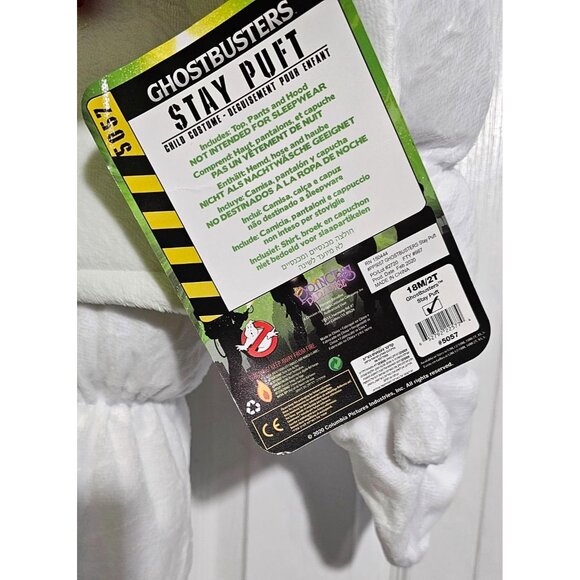 Ghostbusters Deluxe Stay Puft Costume 18M-2T Marshmallow Man Baby Toddler NEW - Picture 7 of 11